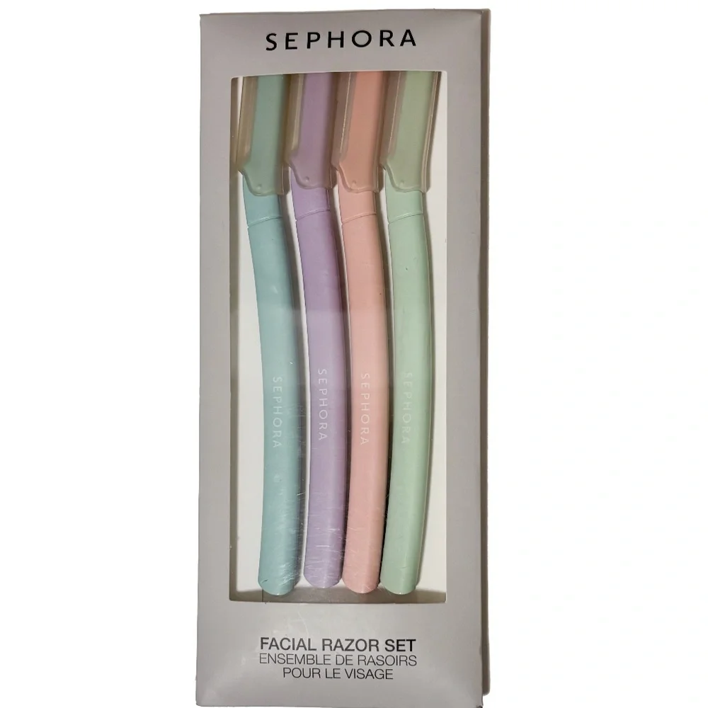 NEW - 4PC SEPHORA Skincare Facial Razor Set Precision Hair Removal. - Picture 2 of 3